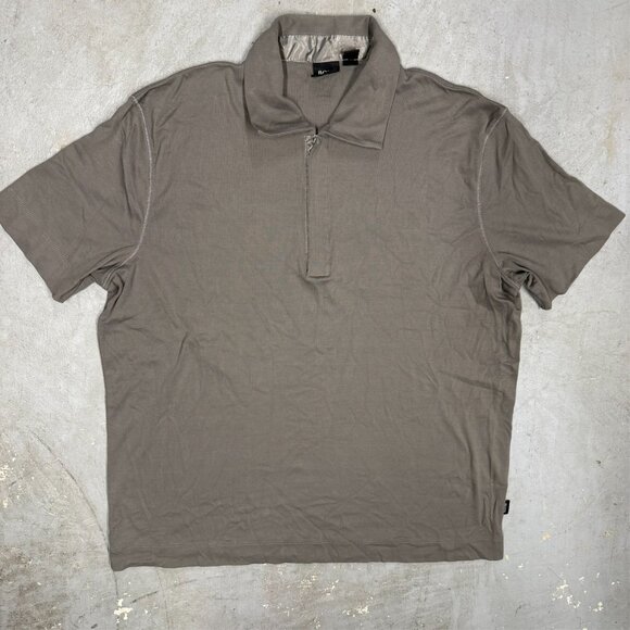 Hugo Boss Polo Shirt Short Sleeve Regular Fit Stretch Cotton Brown XL - Picture 2 of 7